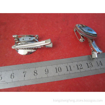 Manufacturer Supply Metal Round Brooch Pin Base with Alligator Clip